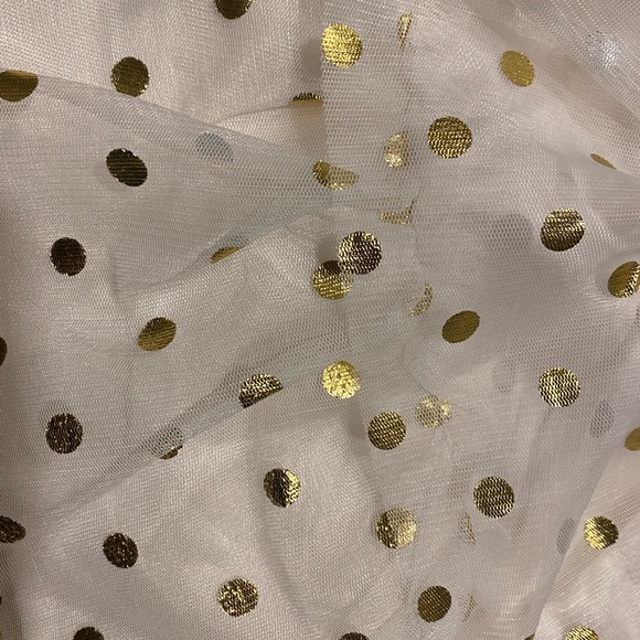 NWOT little girls gold polka dot tutu dress 6 months - Picture 5 of 5